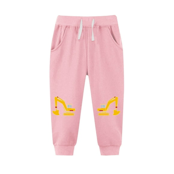 Cowsor Toddler Kids Cotton Active Jogger Pants,Kids Cartoon Sweatpants Casual Lounging Bottoms