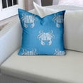 thumbnail image 4 of HomeRoots 24" X 24" Blue And White Crab Blown Seam Coastal Throw Indoor Outdoor Pillow, 4 of 5
