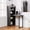 Black, variant on Haooyeah Foldable Desk with Bookshelf, 2-in-1 Space-Saving Computer Desk, Storage Shelves, Built-in Power Outlet, Easy-Fold Desk, White