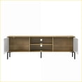 thumbnail image 5 of TV Furniture Burke 70”W White & Oak 2-Door TV Stand | White+Oak | Fits 60-69 Inch TVs, 5 of 5