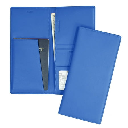 Royce Full-grain Genuine Nappa Cowhide Leather Passport and Ticket Holder