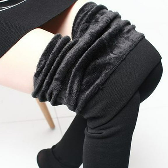 AGWOLF Fleece Leggings Women High Waisted Tummy Control Thermal Yoga Pants Soft Winter Warm Legging for Workout