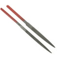 thumbnail image 2 of 2pcs Fichiers Ensemble Rouge Poignée Bijoux Faisant Traitement Outil de Meulage Accessoire Ensemble (Fichier Semi-Circle Fichier Triangulaire), 2 of 13