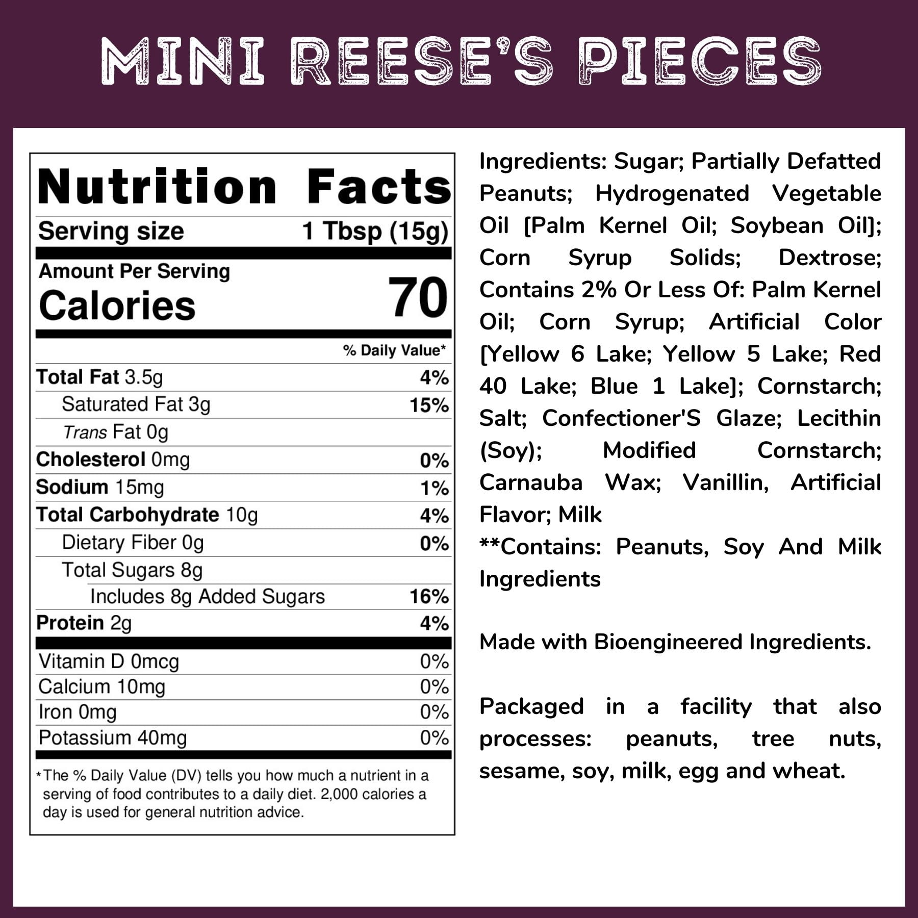 WinCrest Mini Reese's Pieces - 5 Lb Case