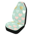 thumbnail image 4 of ALAZA Pink and Gold Love Heart Car Seat Covers 2 PCs Universal Auto Front Seats Interior Protector, 4 of 7
