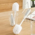 thumbnail image 4 of 2-in-1 Detachable Long Handle Cup Brush - Nylon Bristles for Bottles, Kettles & Pacifiers - 31cm Cleaning Brush with Hangable Design - White, 4 of 9