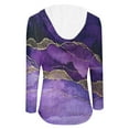 thumbnail image 5 of YUGYXL Vintage Long Sleeve Hoodies for Women Casual Print Henley Hoodie Thin Lightweight Hooded Sweatshirt Purple XXL, 5 of 5