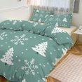 thumbnail image 3 of Snow Flake Christmas Quilt Cover Set Fashionable Printed Bedding Covers with Pillowcase Home Textiles, Queen (90"x90"), 3 of 5