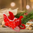 thumbnail image 3 of Meggemo Mini Wooden Christmas Sleigh - Tabletop Scene Decor For Home Window & Shelf, Christmas Holiday Ornament, 3 of 4