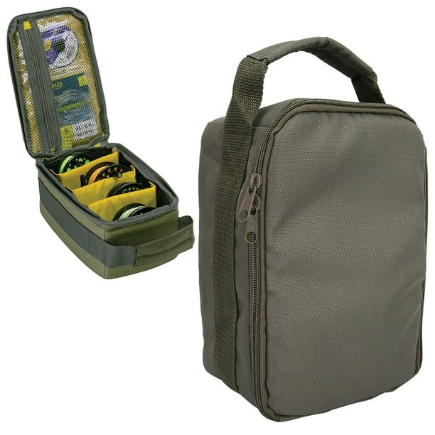 Mgaxyff Portable Fishing Reel Storage Bag Fly Tackle Gear Lure Line