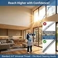 thumbnail image 2 of FVSA Window Cleaning Kit, Squeegee for Window Cleaning with 78.7" Extendable Stainless Steel Pole, Shower Squeegee for Glass Doors, Mirror, Tile, Car Windshield, Blue, 2 of 8