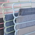 thumbnail image 2 of TRIANU 5 Layers Pants Hangers, 6Pcs Space Saving Non-Slip Multi-Functional Closet Pants Organizer Clothes Slack Hangers Trouser Rack Wardrobe Hanger Scarf Rack Silk Tie Hanger, Random Color, 2 of 8