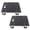 Black + 15" Square without Brakes, variant on LuckyNote 15"x15" Furniture Moving Wooden Dolly Set of 2, Heavy Duty Rolling Mover with 4 Swivel Wheels, Supports 1320 lbs – Black