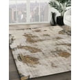 thumbnail image 3 of Ahgly Company Machine Washable Indoor Square Abstract Tan Brown Area Rugs, 5' Square, 3 of 7