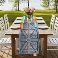 thumbnail image 4 of Table Runners 108 Inches Long Dress Scarves, Farmhouse Wood Grain Farmhouse Coffee/Dining/Kitchen Table Runner for Living Room, Vintage Country Barn Gate Textured 13x108 Inch, 4 of 9