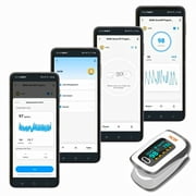 MOBI Smart Bluetooth Fingertip Pulse Oximeter Blood Oxygen Monitor, Heart Rate/Oxygen Level Monitor