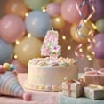thumbnail image 7 of Numeral Birthday Candles, Cute Dinosaur Theme Smokeless Non-Toxic Wax Cake Topper for Boys 1st Birthday Party Celebration Supplies, D, 7 of 7