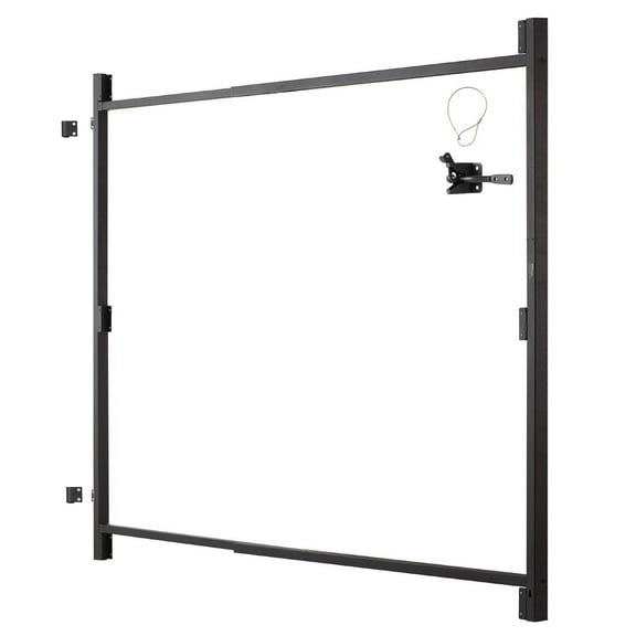 Adjustable Gate Building Kit – Fits 36" to 60" Wide Openings, 6-7 ft Tall, Black Steel Frame for DIY Fence, Yard & Garden Entry
