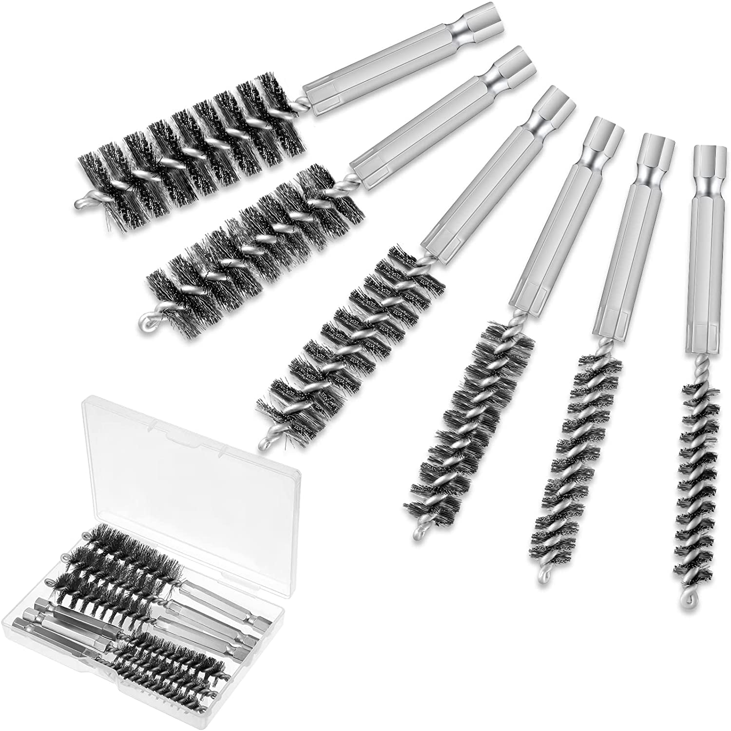 BUY 20-PC ASSORTED SIZES WIRE WHEEL BRUSH DRILL BITS 1-1/4"-2 1/2"
