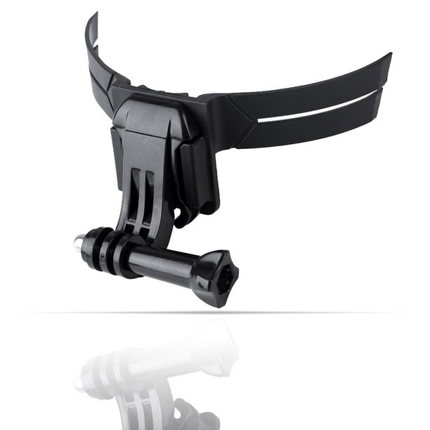 Injueey Soporte de cámara para casco de motocicleta, sombrero de motocicleta, soporte de correa de barbilla estable, repuesto de piezas Accesorios de cámara y óptica