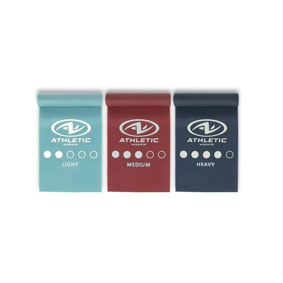 Set de 3 Bandas Athletic Works Planas con Diferente Resistencia
