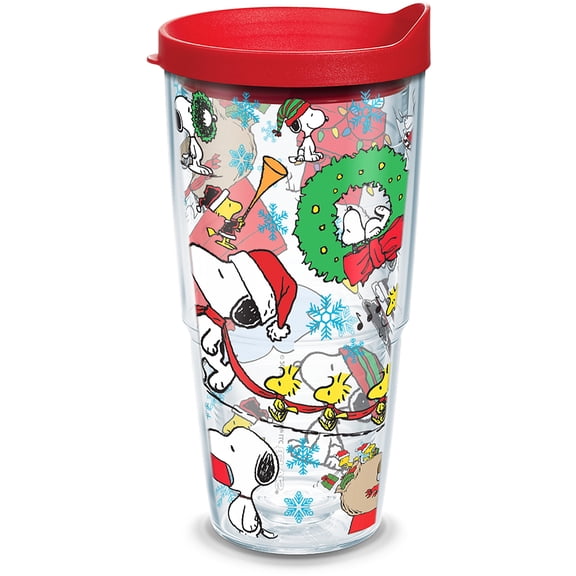 Tervis Peanuts Christmas Collage Made in USA Double Walled  Insulated Tumbler Travel Cup Keeps Drinks Cold & Hot, 24oz, Classic