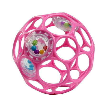 UPC: 0074451120303 | Bright Starts Oball Easy-Grasp Rattle BPA-Free Infant Toy in Pink Age Newborn and up 4 Inches