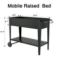 thumbnail image 7 of Homall Raised Garden Bed on Wheels Outdoor Metal Mobile Elevated Planter Box W/ Storage Shelf 3.2 x 1.3 x 2.6 ft, 7 of 7