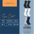 thumbnail image 5 of Special Essentials 6 Pairs Women's Non-Binding Diabetic & Circulator Crew Socks - Comfortably Soft, Moisture-Wicking Cotton Black White Navy Grey, 5 of 8