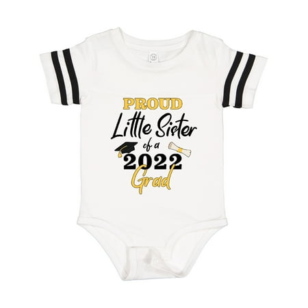 

Inktastic Proud Little Sister of a 2022 Grad Gift Baby Girl Bodysuit
