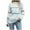 Blue, variant on Lightweight Sweaters for Women Snowflake Fashion Fair Isle High Neck Christmas Sweater Loose Comfortable Fall Winter Business Casual Outfits Pullover Knit Tops