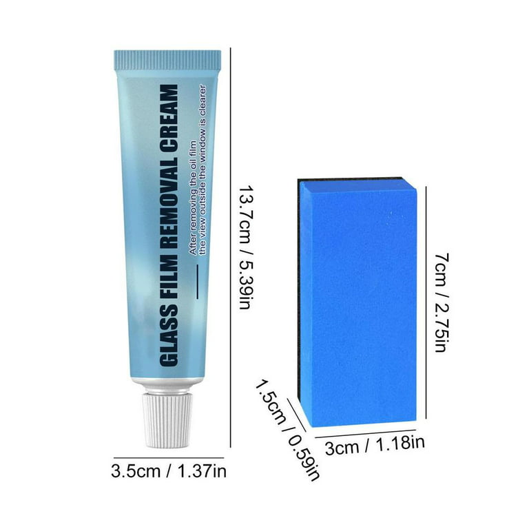  Car Glass Oil Film Cleaner,Glass Film Removal Cream Safety and  Long-Term Protection with Sponge and Towel,Glass Stripper Water Spot Remover  (3pcs-New) : Automotive