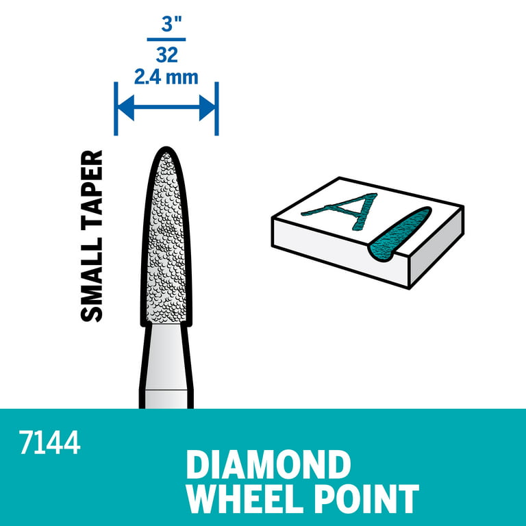 DREMEL 7144, Dremel Roue diamantée Pointe diamant 25000 min-1 3.2 mm