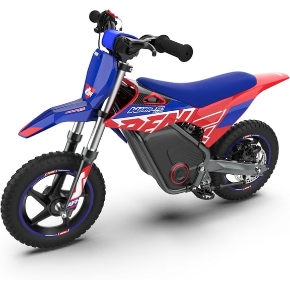 RFN E250 Electric Dirt Bike, 36V 400W Max, 13 Miles Ranges & 15.5 mph Speed, Dual 12 Tries With Safety Cut-Off Switch, Ages 3-8