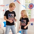 thumbnail image 5 of Patriotic Family Matching T Shirts 4th of July Star-Striped Letters Print Summer Short Sleeve, 5 of 5