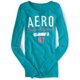 thumbnail image 1 of Aeropostale suéter térmico desgastado para mujer, azul, pequeño, 1 of 1
