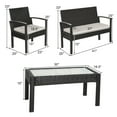 thumbnail image 2 of Gymax 4 PC Rattan Patio Furniture Set Garden Lawn Sofa Cushioned Seat Wicker Sofa, 2 of 10