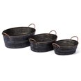 thumbnail image 1 of IMAX Z17307-3 Gus Metal Planters - Gray, Set of 3, 1 of 1