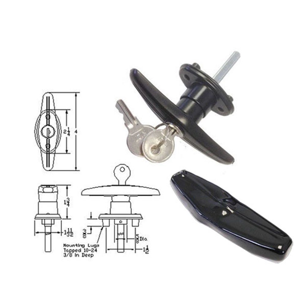 Truck Cap Locking THandle with Dust Cover Clockwise