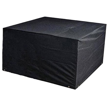 ORDDIART 1Set Furniture Set Covers Black 210D Woven Polyester Rectangular Table and Chair Cover Set Waterproof