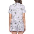 thumbnail image 3 of White Mark Women's Short Sleeve Floral Pajama Set, 3 of 5