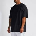 2025 Male Summer Pure Cotton T Shirts for Men Oversized Shirt Solid