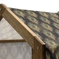 thumbnail image 5 of Art Deco Pet House, Jazz Era Inspired Vertically Aligned Peacock Feather Drawing Style, Outdoor & Indoor Portable Dog Kennel with Pillow and Cover, 5 Sizes, Pale Orange Dark Brown, by Ambesonne, 5 of 5