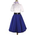 thumbnail image 3 of Blue Full Circle Skirt - 50s Style Twirl Skirt - Elastic Waist - L/XL, 3 of 3