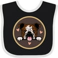 thumbnail image 3 of Inktastic English Bulldog for Dog Lover Girls Baby Bib, 3 of 4