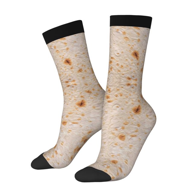 Balery Tortilla Calcetas Largas con Estampado para Hombre y Mujer – Suaves y Transpirables, Talla Única (US 5-11)