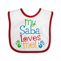 Inktastic My Saba Loves Me Boys or Girls Baby Bib