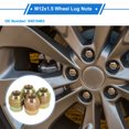 thumbnail image 2 of Unique Bargains 4 Pcs M12x1.5 Tuercas de rueda para Chevrolet Aveo 2005-2011 No. 94515463, 2 of 7
