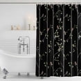 thumbnail image 6 of Sparrow Shower Curtains for Bathroom, Waterproof Bath Curtains Decor, Bath Tub Curtain Spring Birds on The Branches Vintage Country Black Decorative Shower Curtain Sets with 12 Hooks, 72x72 Inch, 6 of 7