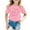 K-Pink, variant on Youth Short Sleeve T-Shirt Everyday Casual Top with Graphic Print, Soft Round Neck Tee for Daily Wear and Play, Comfortable Shirt for Junior and Teens,Pink 130